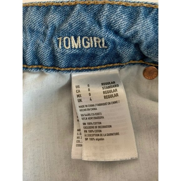 American Eagle Tomgirl S Distressed Women's Jeans - Picture 6 of 8